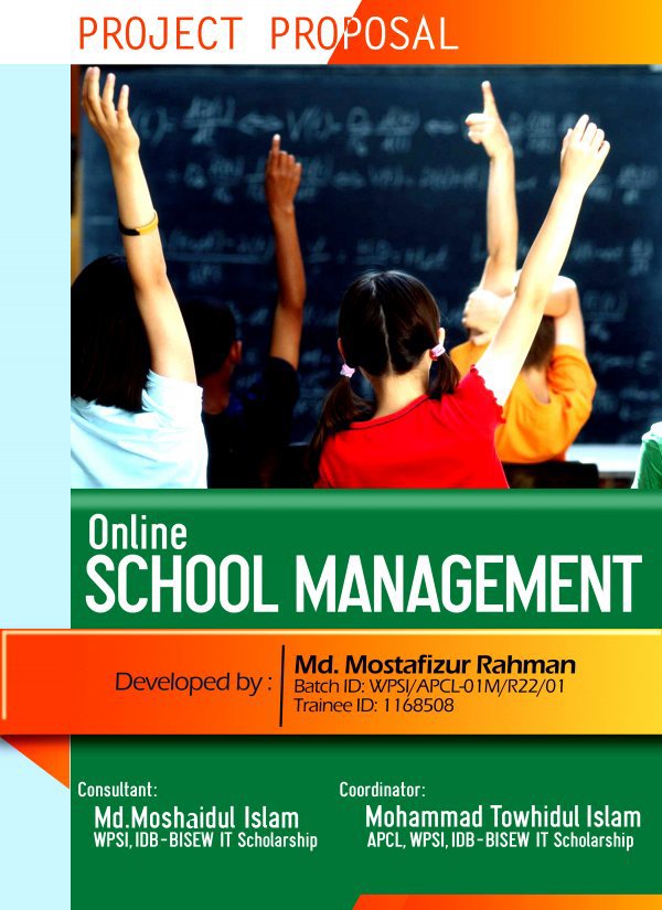 Cover Page for Online school Management