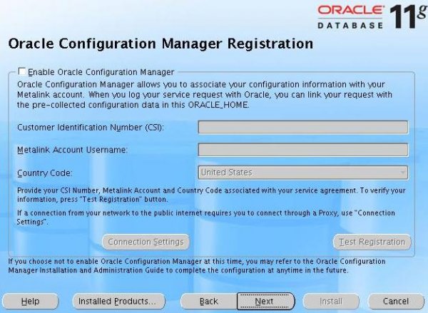 oracle installation step 15