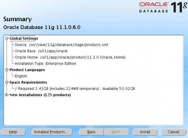 oracle installation step 16