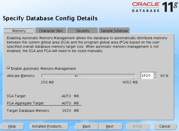 oracle installation step 9