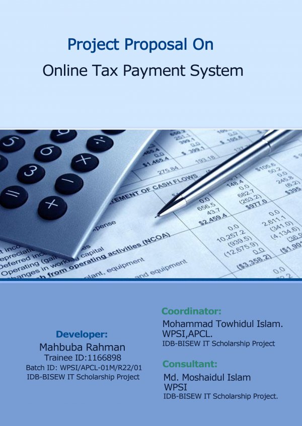 Project Proposal on Online Tax Payment System
