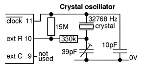 4060 crystal oscillator connections