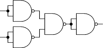 NOR gate made from NAND gates