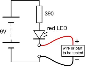 Circuit diagram for simple tester